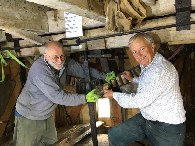 David and Martin fitting a cog